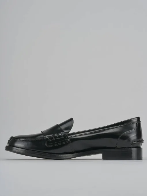 Mocassini tacco 2cm pelle nero