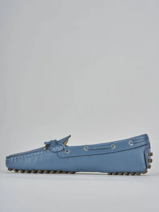 Mocassini tacco 1cm pelle jeans