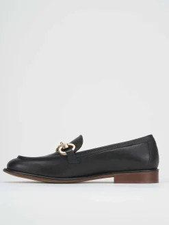 Mocassini tacco 2cm pelle nero