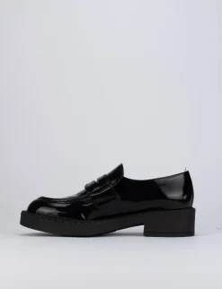 Mocassini tacco 2cm pelle nero