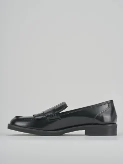 Mocassini tacco 2cm pelle nero