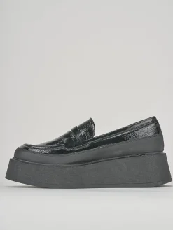 Mocassini tacco 3cm pelle nero