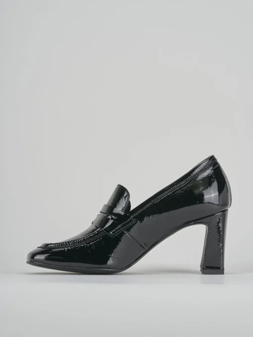 Mocassini tacco 6cm pelle nero