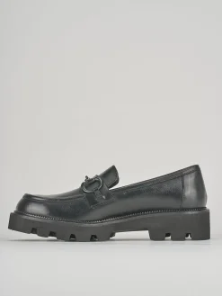 Mocassini tacco 2cm pelle nero