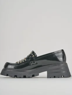Mocassini tacco 2cm pelle nero