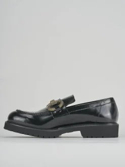 Mocassini tacco 2cm pelle nero