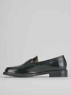Mocassini tacco 1cm pelle nero