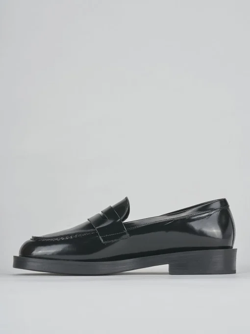 Mocassini tacco 1cm pelle nero