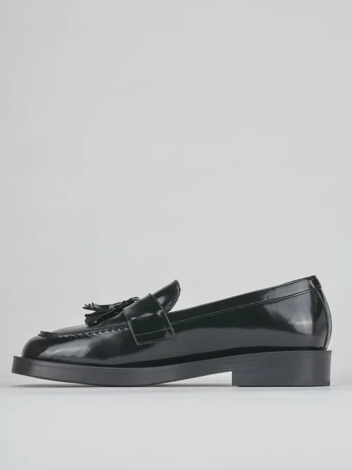 Mocassini tacco 2cm pelle nero