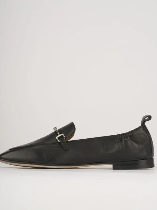 Mocassini tacco 1cm pelle nero