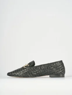Mocassini tacco 1cm pelle nero