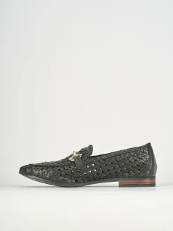 Mocassini tacco 1cm pelle nero