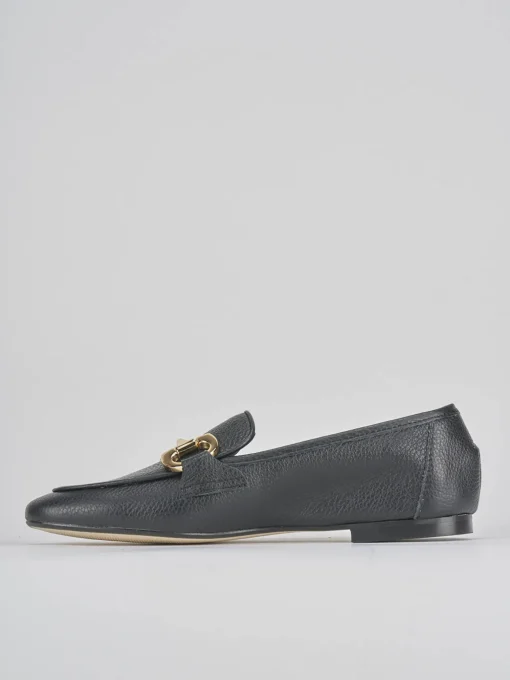 Mocassini tacco 1cm pelle nero