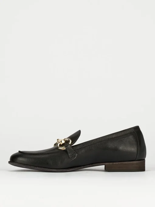 Mocassini tacco 1cm pelle nero