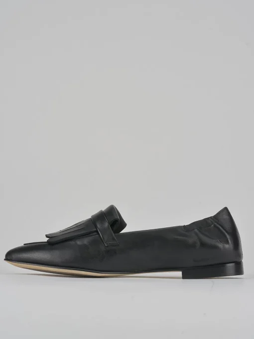 Mocassini tacco 1cm pelle nero