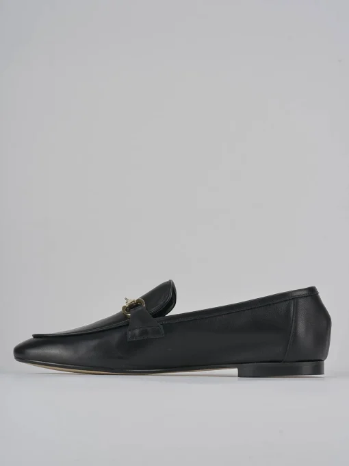 Mocassini tacco 1cm pelle nero