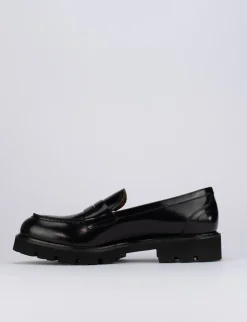 Mocassini tacco 1cm pelle nero