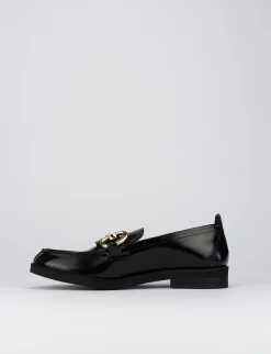 Mocassini tacco 2cm pelle nero