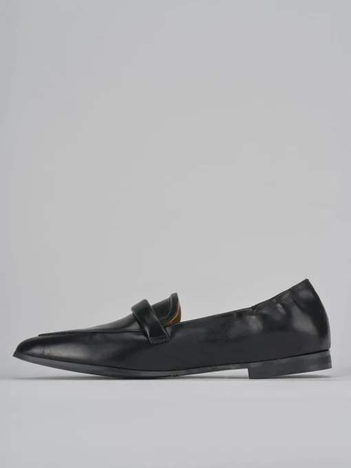 Mocassini tacco 1cm pelle nero