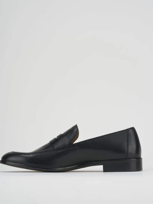 Mocassini tacco 1cm pelle nero