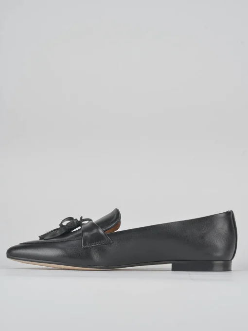 Mocassini tacco 1cm pelle nero
