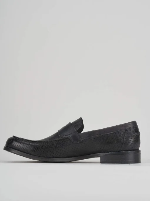 Mocassini tacco 1cm pelle nero