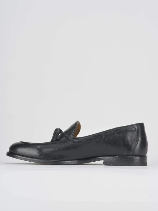 Mocassini tacco 2cm pelle nero