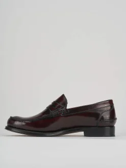 Mocassini tacco 2cm pelle bordo'