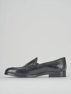 Mocassini tacco 3cm pelle nero