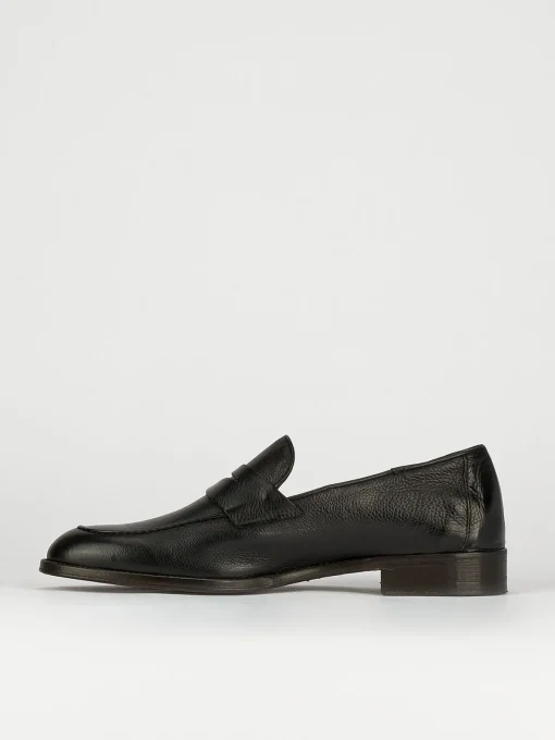 Mocassini tacco 1cm pelle nero