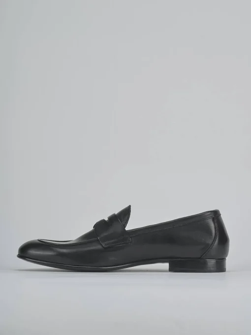 Mocassini tacco 1cm pelle nero