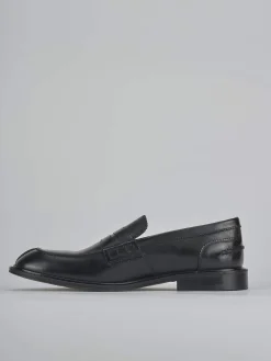 Mocassini tacco 1cm pelle nero