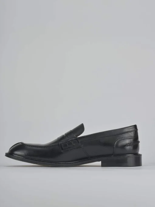Mocassini tacco 1cm pelle nero