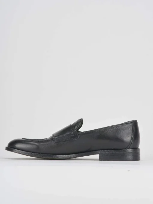 Mocassini tacco 1cm pelle nero