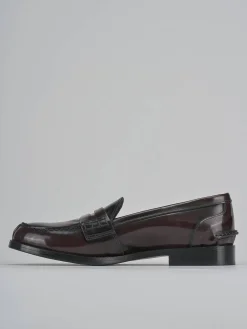 Mocassini tacco 2cm pelle bordo'