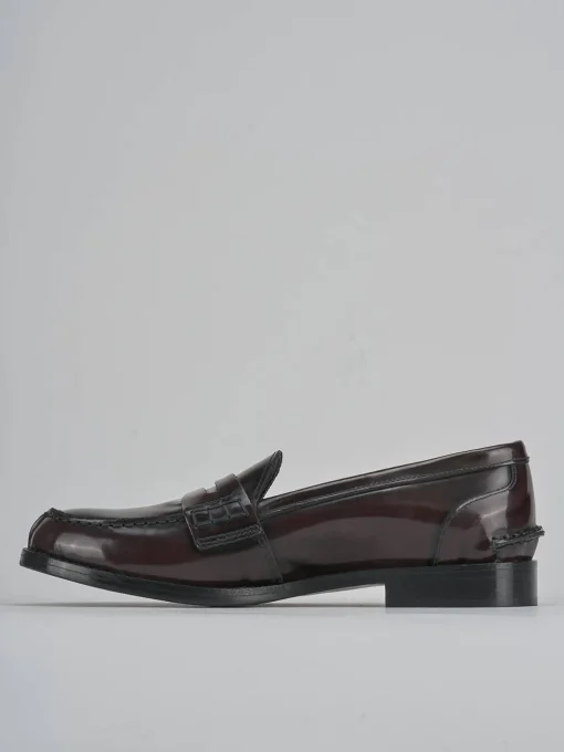 Mocassini tacco 2cm pelle bordo'