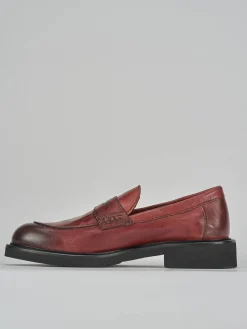 Mocassini tacco 2cm pelle bordo'