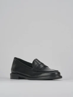 Mocassini tacco 2cm pelle nero
