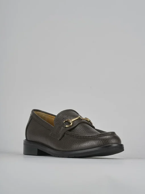 Mocassini tacco 2cm pelle testa