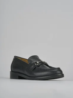 Mocassini tacco 2cm pelle nero