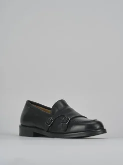 Mocassini tacco 2cm pelle nero