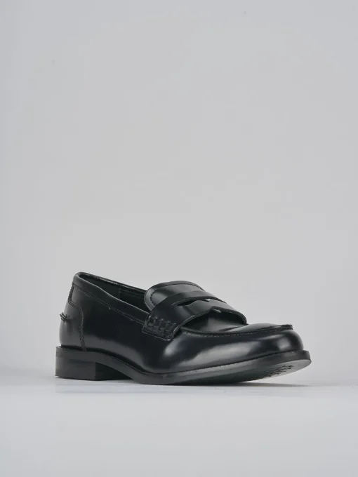 Mocassini tacco 1cm pelle nero