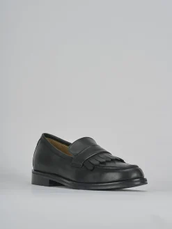 Mocassini tacco 2cm pelle nero