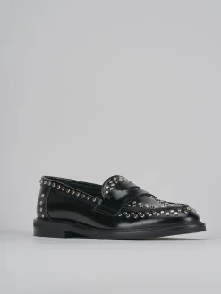 Mocassini tacco 1cm pelle nero
