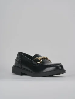 Mocassini tacco 1cm pelle nero