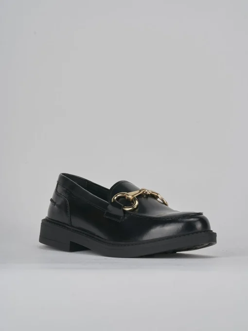 Mocassini tacco 1cm pelle nero