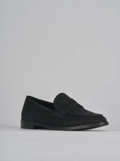 Mocassini tacco 2cm pelle nero