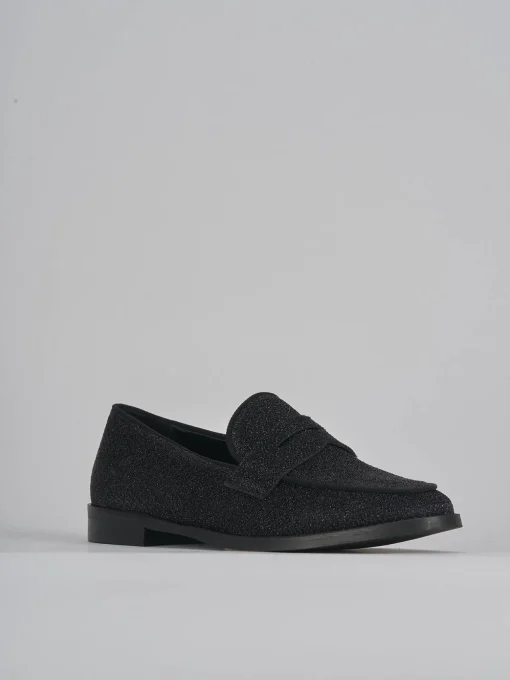 Mocassini tacco 2cm pelle nero