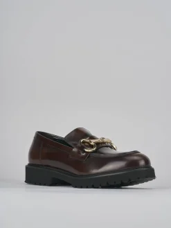 Mocassini tacco 2cm pelle testa