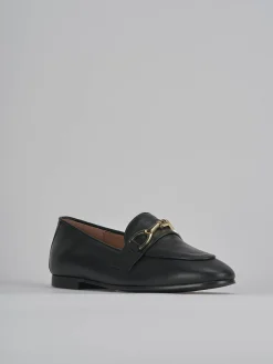 Mocassini tacco 1cm pelle nero